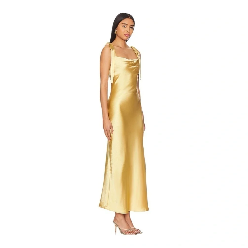 Heartloom Cinta Slip Dress in Gold - Picture 5 of 11